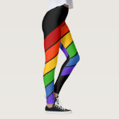 Leggings Rainbow Black Diagonal FIDE strié (Droite)