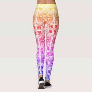 Leggings "Rainbow Color Magic Oriental Rug Motif"