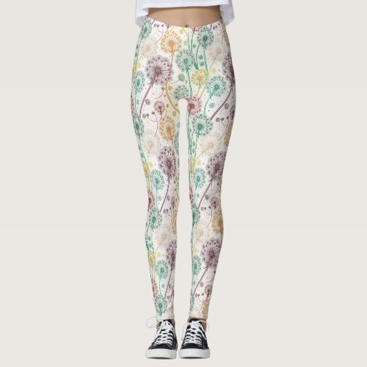 Leggings Rainbow Dandelion Breeze - Flore capricieuse (Devant)