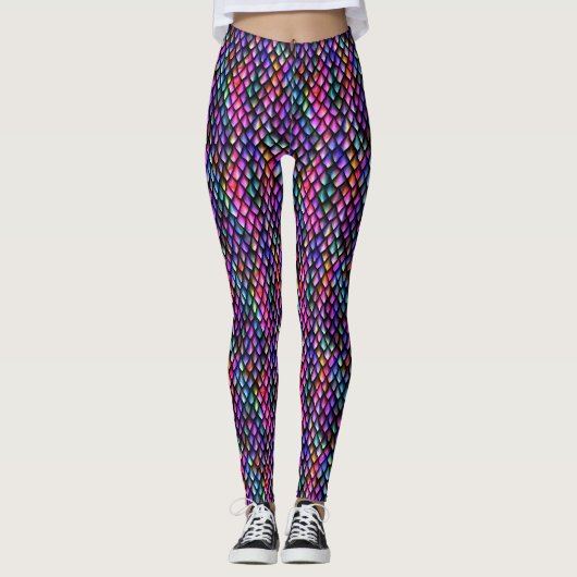 Leggings Rainbow Dragon Scales (Devant)