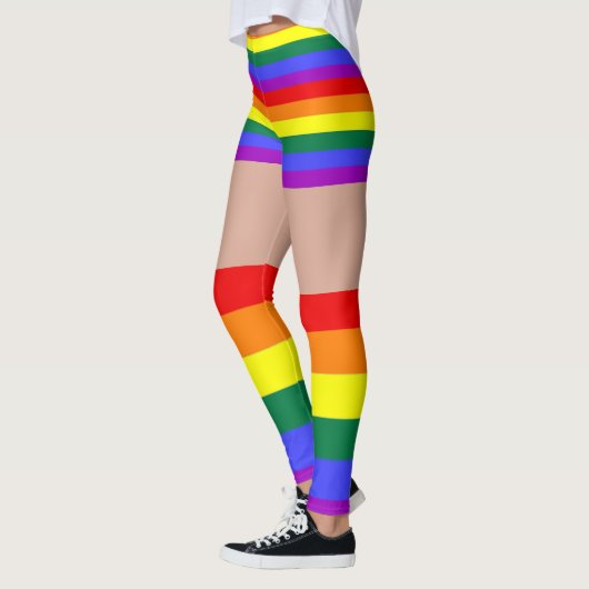 Leggings Rainbow Fide longues chaussettes Shorts Nouveauté  (Gauche)