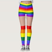 Leggings Rainbow Fide longues chaussettes Shorts Nouveauté  (Devant)