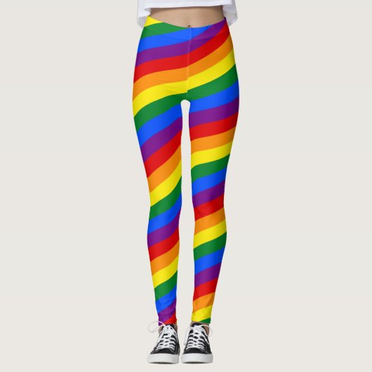 Leggings RAINBOW FLAG COULEURS rayures + vos idées (Devant)
