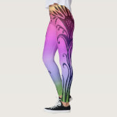 Leggings Rainbow Floral Design Encre (Gauche)