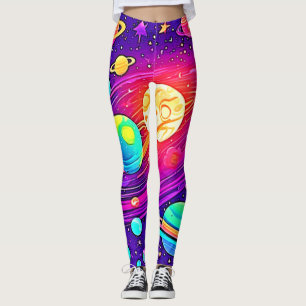 Leggings Rainbow Galaxy : Cartoon Fun