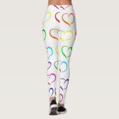 Leggings Rainbow Heart Print, Saint-Valentin (Dos)