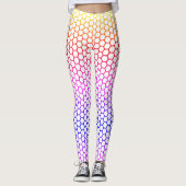 Leggings Rainbow Honeycomb Grid Motif (Devant)