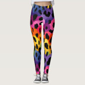 Leggings Rainbow Leopard Print (Devant)