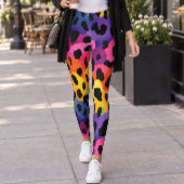 Leggings Rainbow Leopard Print