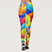 Leggings Rainbow Mountains Paysage Abstrait (Dos)