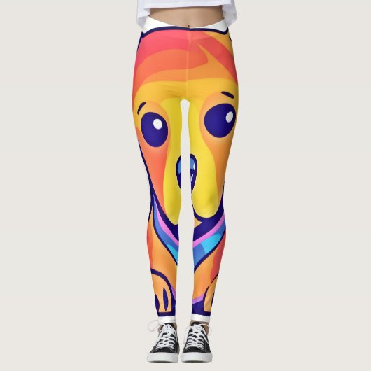 Leggings Rainbow Puppy Love (Devant)