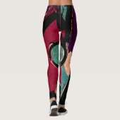 Leggings Rainbow Streaks : Texture acrylique Abstraite (Dos)