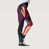 Leggings Rainbow Streaks : Texture acrylique Abstraite (Droite)