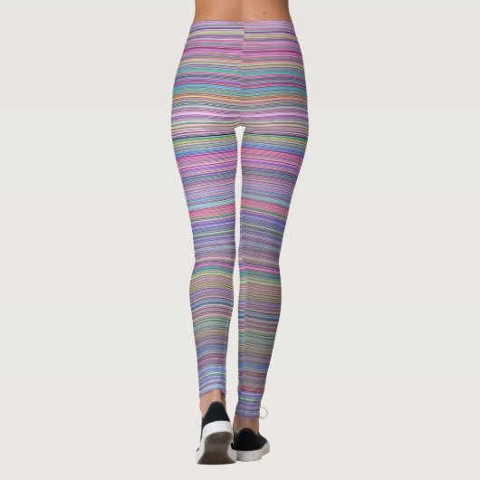 Leggings Rainbow Stripe Brossé Télévision à écran plat (Dos)