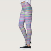 Leggings Rainbow Stripe Brossé Télévision à écran plat (Gauche)