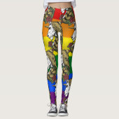 Leggings Rainbow Unicorn Party (Devant)