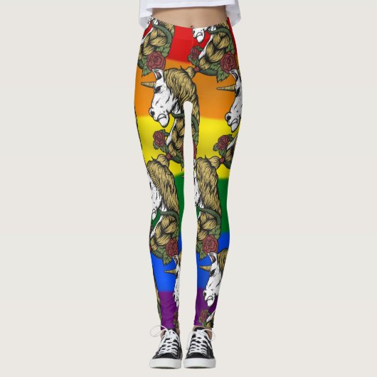 Leggings Rainbow Unicorn Party (Devant)