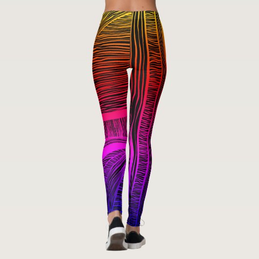 Leggings Rainbow Wave Line (Dos)