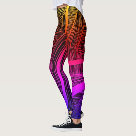 Leggings Rainbow Wave Line (Gauche)