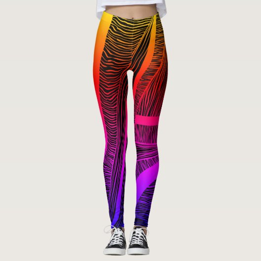 Leggings Rainbow Wave Line (Devant)
