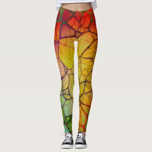 Leggings Rainbow Web Abstrait (Devant)