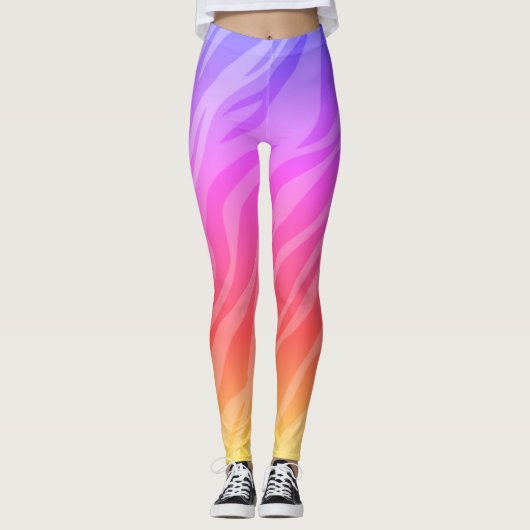 Leggings Rainbow Zebra (Devant)