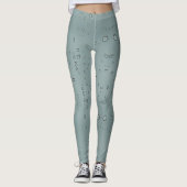 Leggings Raindrop Motif Grey Nature Photo Water Droplet (Devant)