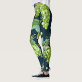 Leggings Raisin vert : Aquarelle Motif foncé (Gauche)