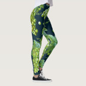 Leggings Raisin vert : Aquarelle Motif foncé (Droite)