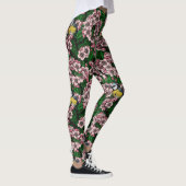 Leggings Rameaux bleus dans le cerisier en fleurs en vert (Droite)
