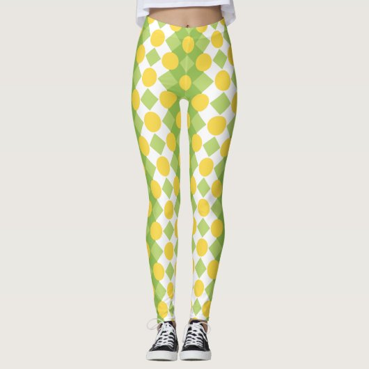 Leggings Rangées joyeux de formes Motif (Devant)