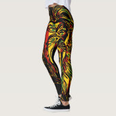 Leggings Rasta Lion de Juda Jambes de feu (Gauche)