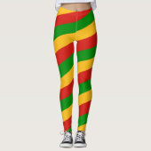 Leggings RASTAFARI DRAPEAU COULEURS rayures + vos idées (Devant)