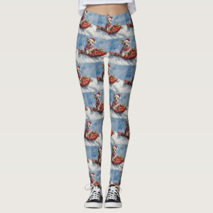 Leggings Rat Terrier Chien dans la corniche Laissez-le neig