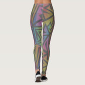 Leggings Rave EDM Rainbow Grey (Dos)