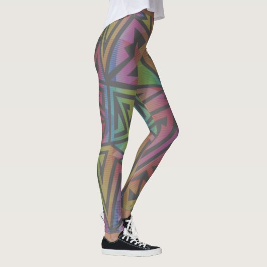 Leggings Rave EDM Rainbow Grey (Droite)