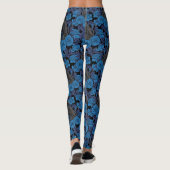 Leggings Ravins et roses bleus (Dos)