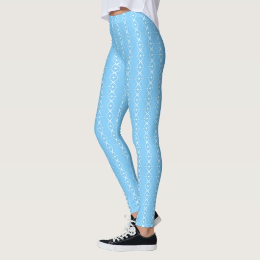 Leggings Rayé bleu et blanc (Gauche)