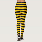Leggings Rayé jaune et noir d'abeille douce (Dos)