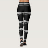 Leggings Rayé noir blanc chic (Dos)