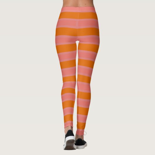 Leggings Rayé orange et rose (Dos)