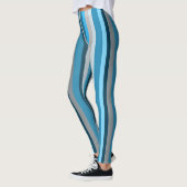 Leggings Rayé vertical bleu marine et beige (Gauche)