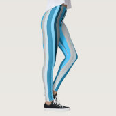 Leggings Rayé vertical bleu marine et beige (Droite)