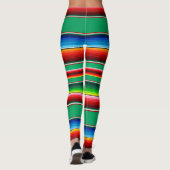 Leggings rayées à serape Zarape mexicain (Dos)
