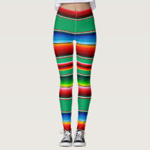 Leggings rayées à serape Zarape mexicain