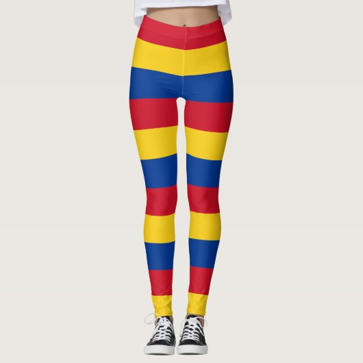 Leggings rayées aux couleurs du drapeau national d (Devant)