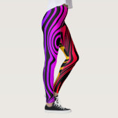 Leggings rayés Abstraits colorés - Choisir des cou (Droite)