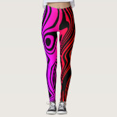 Leggings rayés Abstraits colorés - Choisir des cou (Devant)