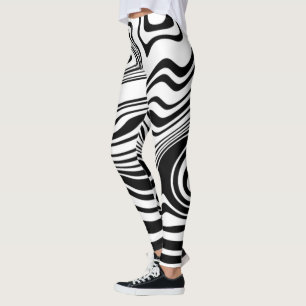Leggings rayés blancs noirs ou choisir des couleur
