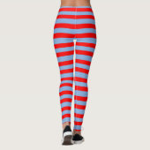 leggings rayés bleu clair et rouge (Dos)